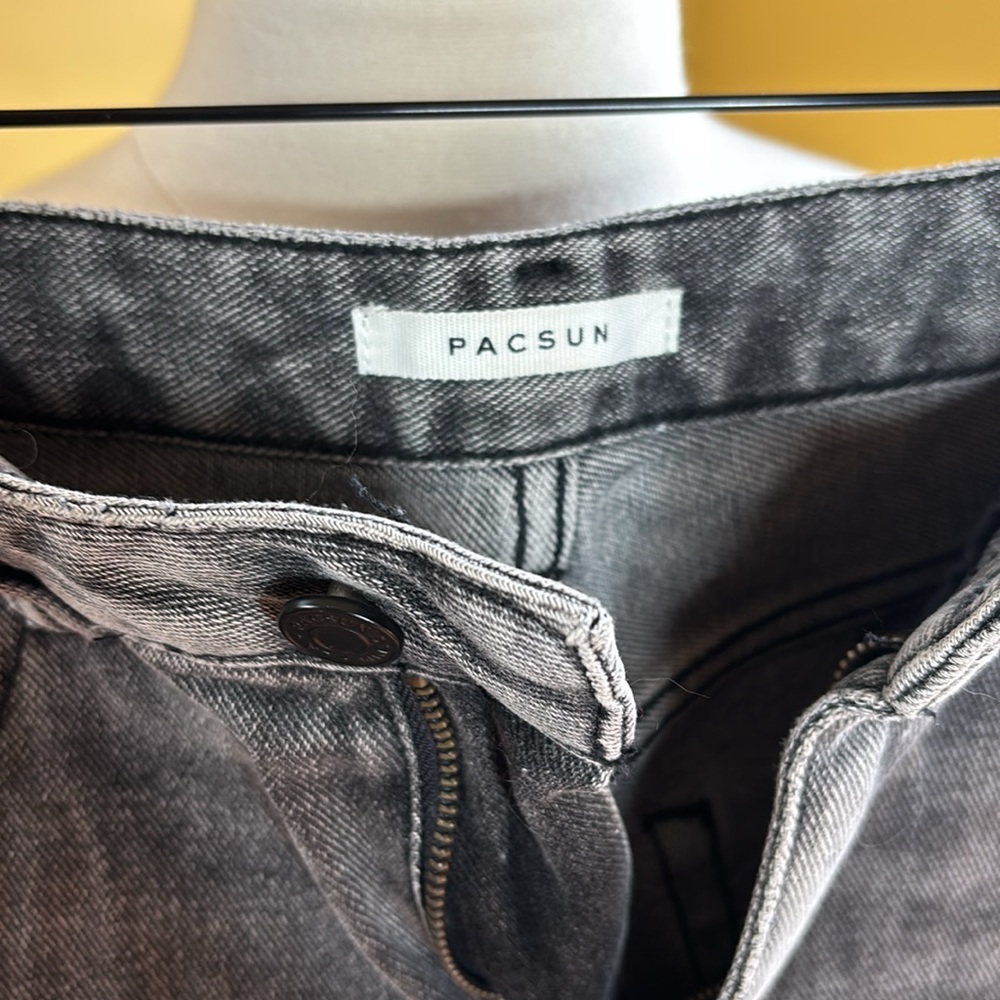 PacSun Distressed Black/Gray Boyfriend Jeans - Picture 5 of 6